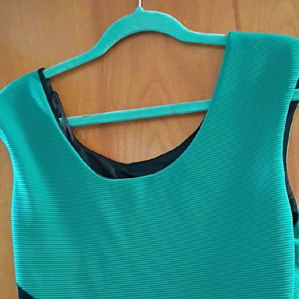 Guess Green and Black Midi Dress